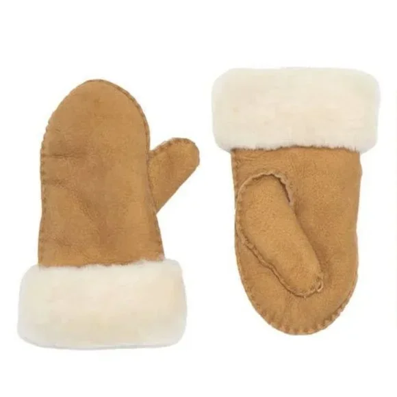 UGG SHEEP SKIN LINING KIDS MITTENS